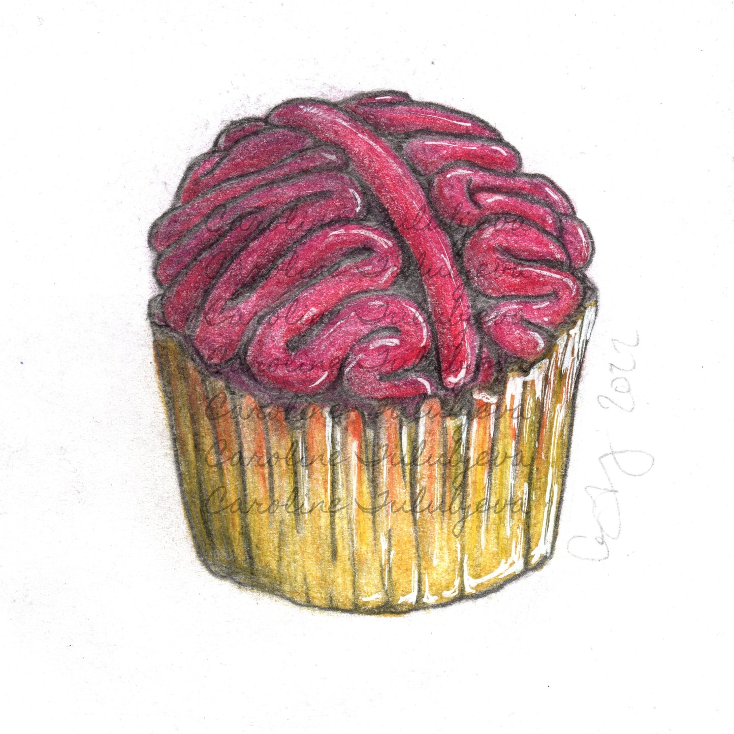 Brain Cupcake (Kunstdruck)