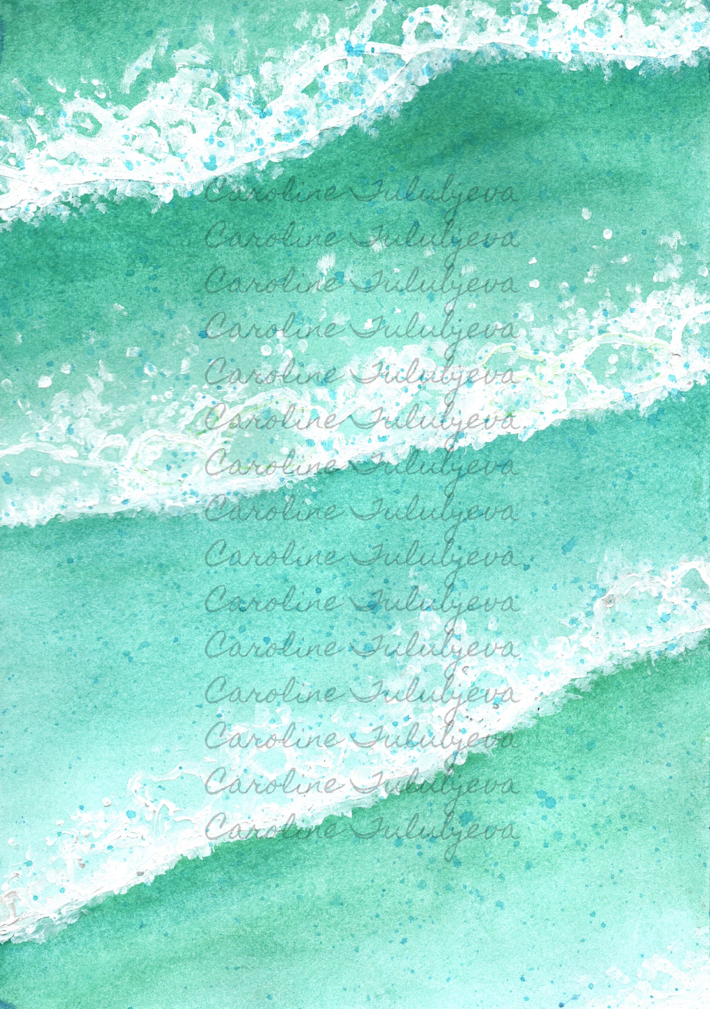 Gentle Ocean Waves (Kunstdruck)