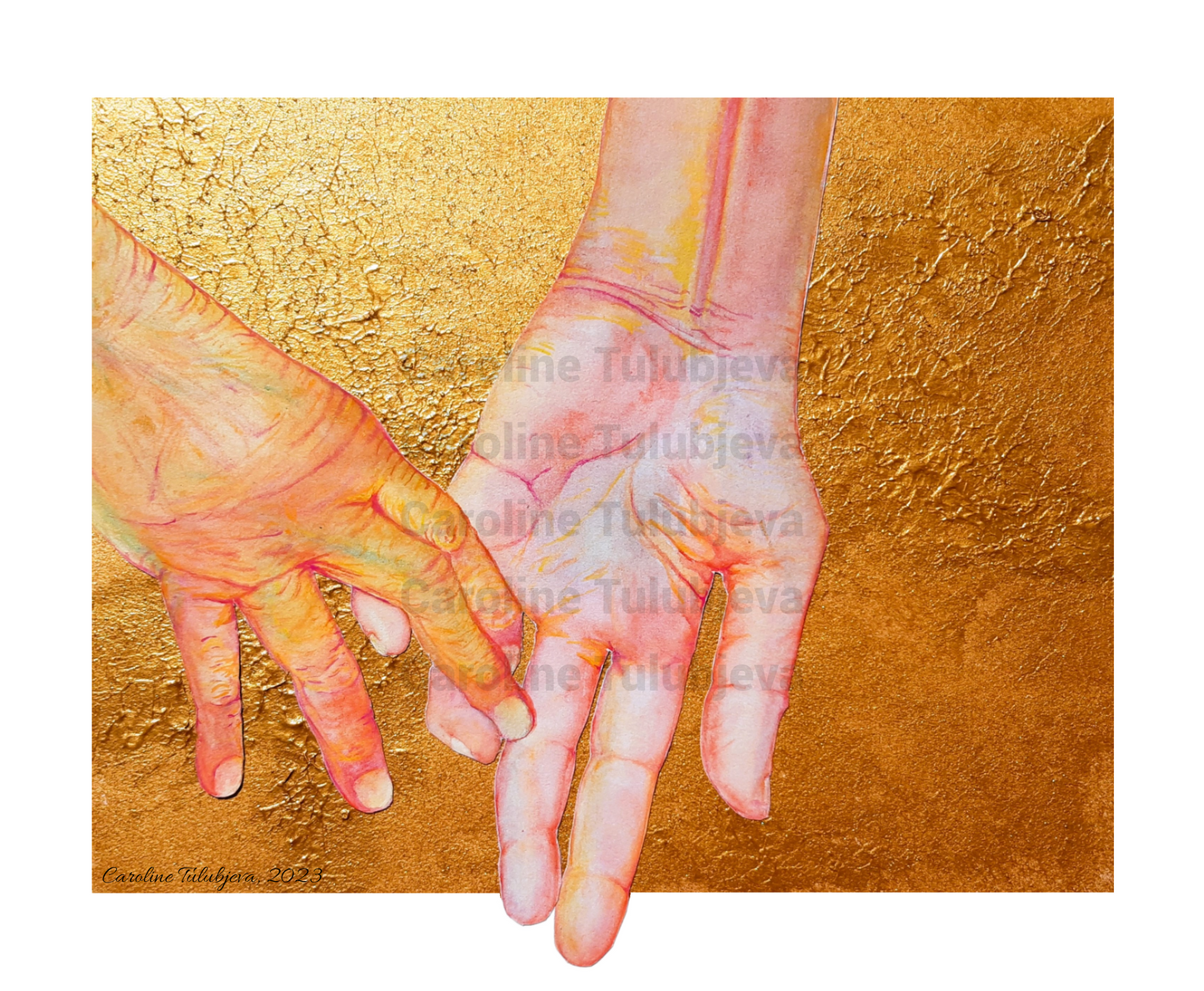 Old Friends, Holding Hands (Originalkunstwerk)